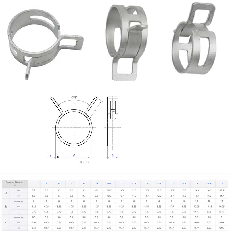 Steel strip type elastic ring hoop Steel strip type elastic ring hoop