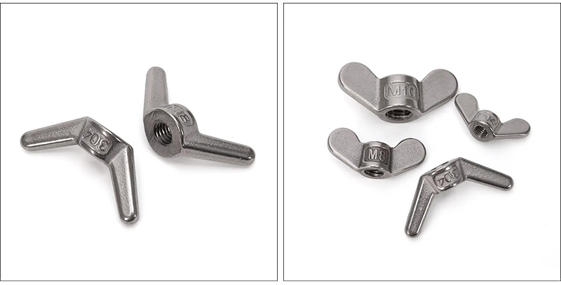 Chrome plated butterfly wing nuts