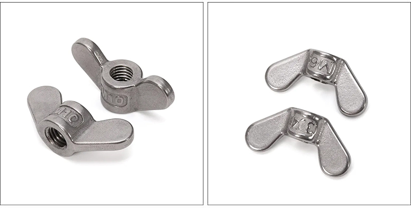 Chrome plated butterfly wing nuts