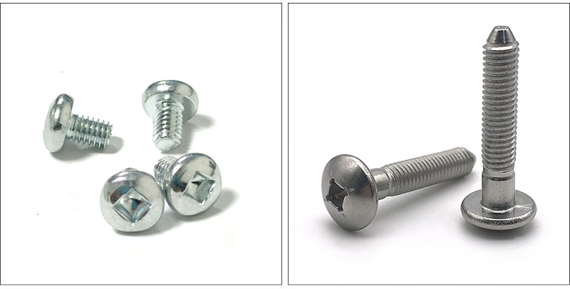 Pan head screw with square slot Pan head screw with square slot