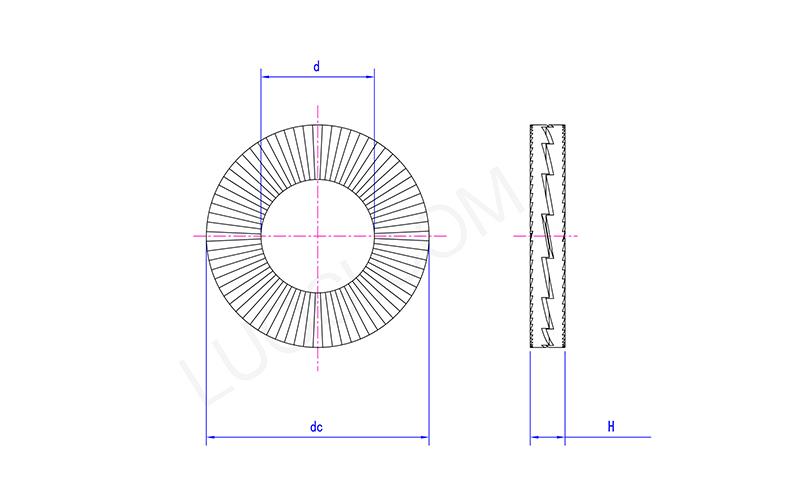 High Strength Double Ended Self Locking Washer
