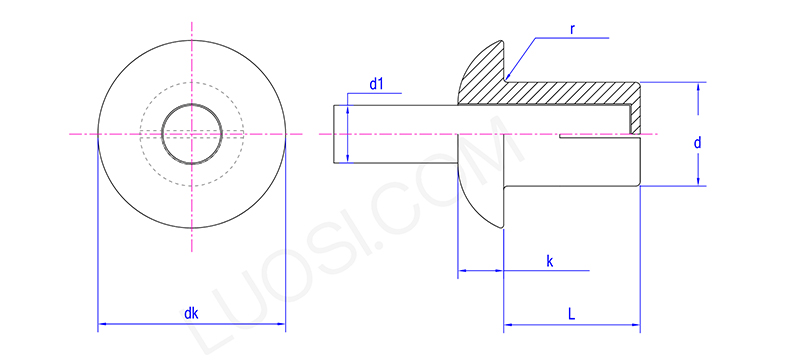 Sealed Joint Core Penetrating Rivet