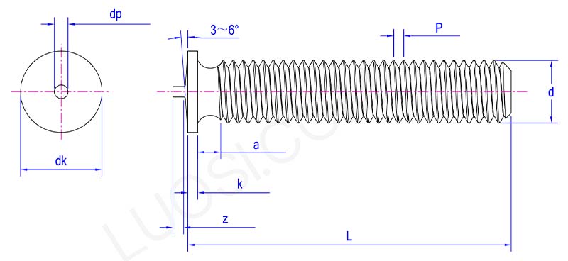 Weld studs for capacitor discharge welding parameter